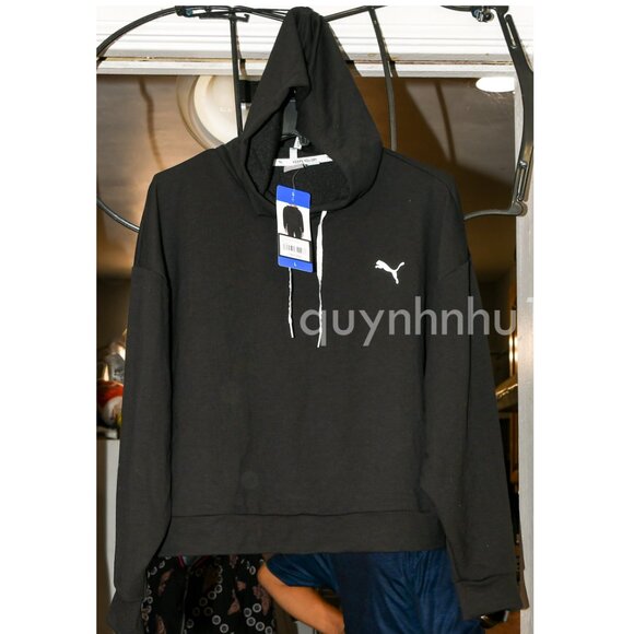 NWT PUMA Women's Lightweight Modern Sport Hoodie Pullover in black - Picture 4 of 7